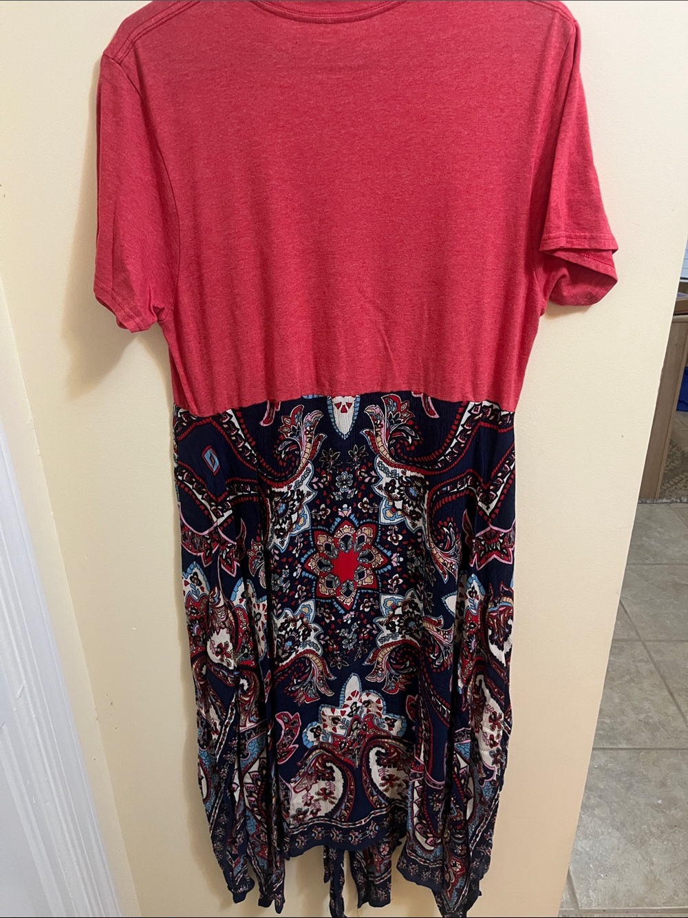 Coke Boho Paisley Maxi Skirt in Navy, Red & Cream - Picture 5 of 5